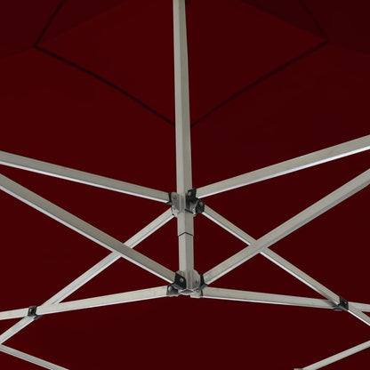 Professional Folding Party Tent with Walls Aluminium 3x3 m Wine Red