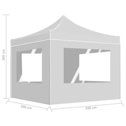 Professional Folding Party Tent with Walls Aluminium 3x3 m White