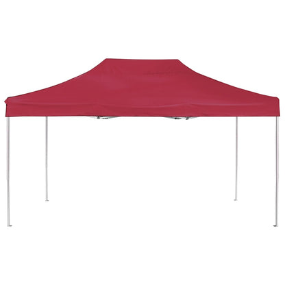 Professional Folding Party Tent Aluminium 4.5x3 m Wine Red