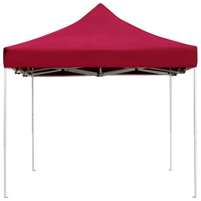 Professional Folding Party Tent Aluminium 4.5x3 m Wine Red