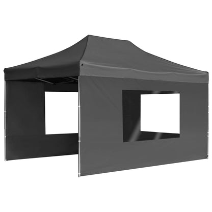 Professional Folding Party Tent with Walls Aluminium 4.5x3 m Anthracite