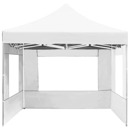 Professional Folding Party Tent with Walls Aluminium 4.5x3 m White