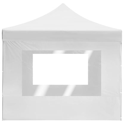 Professional Folding Party Tent with Walls Aluminium 4.5x3 m White