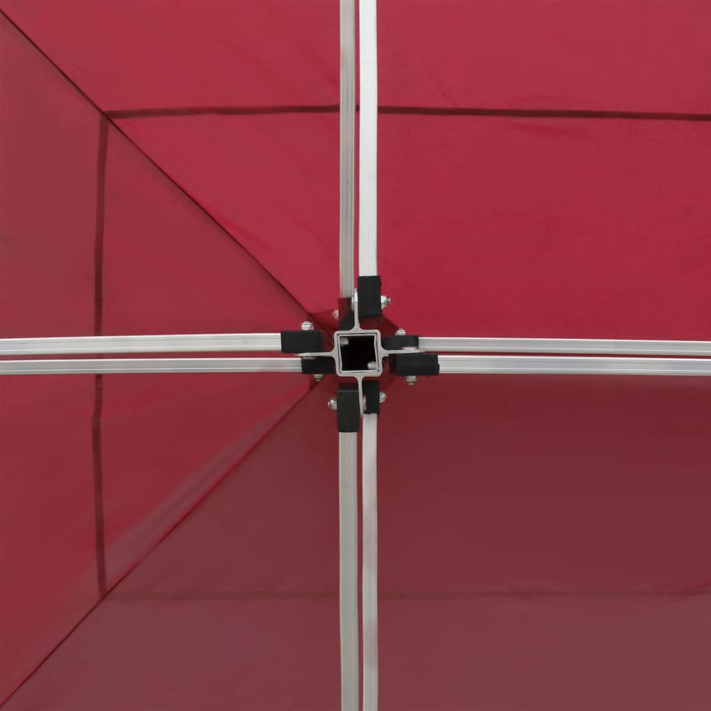 Professional Folding Party Tent Aluminium 6x3 m Wine Red