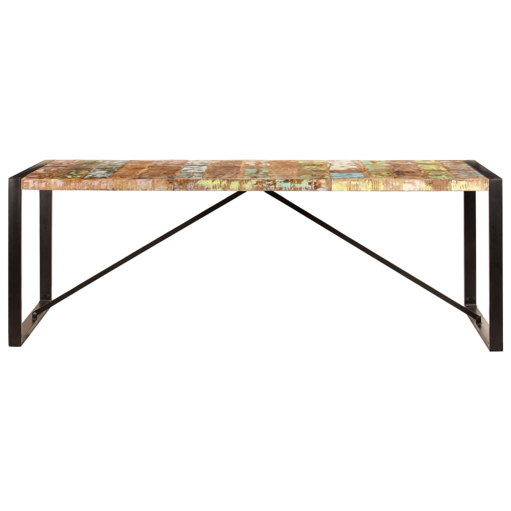 Dining Table 220x100x75 cm Solid Reclaimed Wood