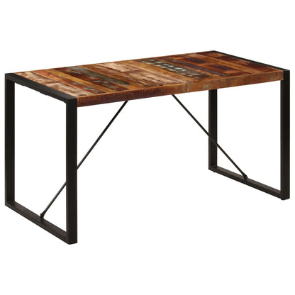 Dining Table 140x70x75 cm Solid Reclaimed Wood