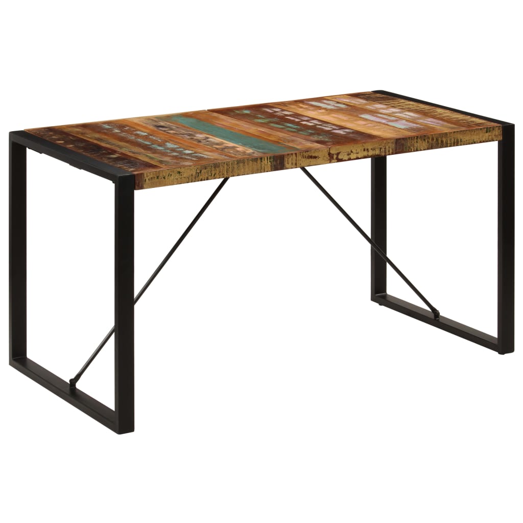 Dining Table 140x70x75 cm Solid Reclaimed Wood