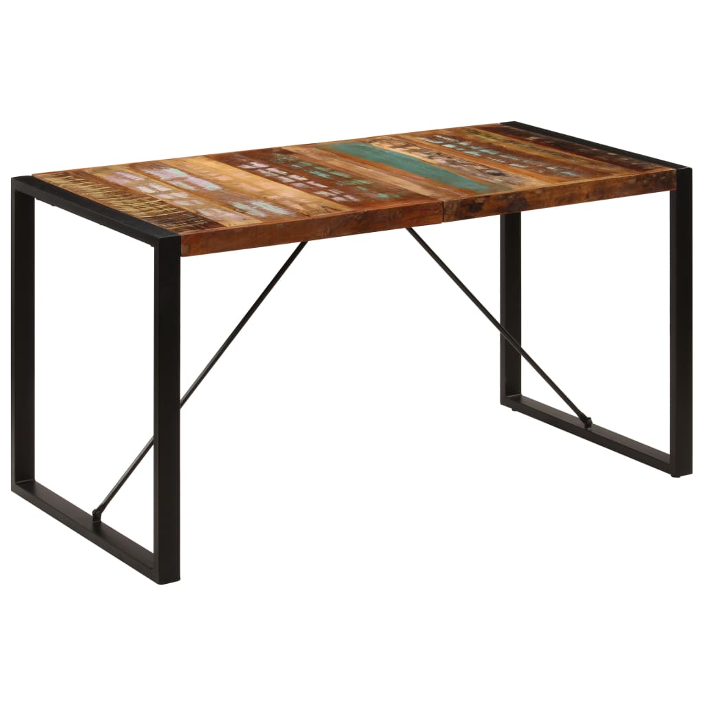 Dining Table 140x70x75 cm Solid Reclaimed Wood