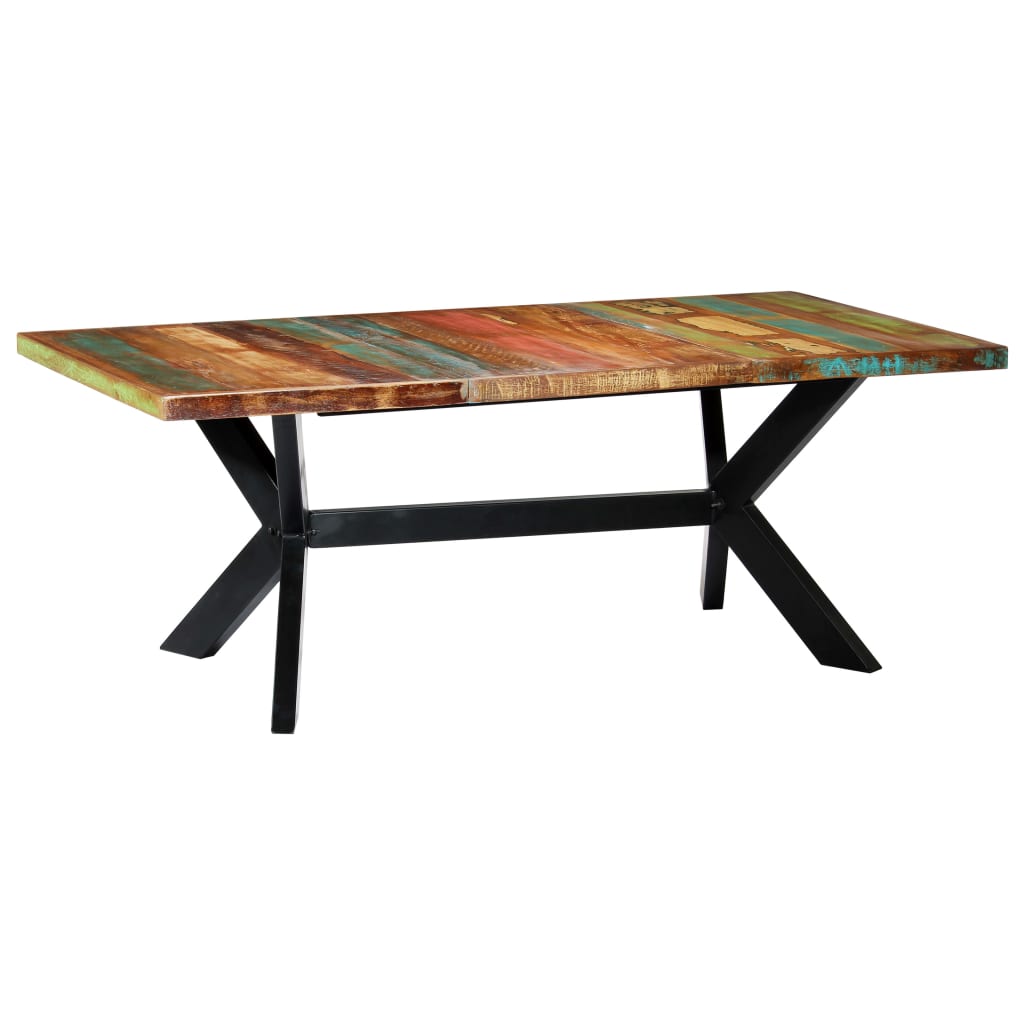 Dining Table 200x100x75 cm Solid Reclaimed Wood