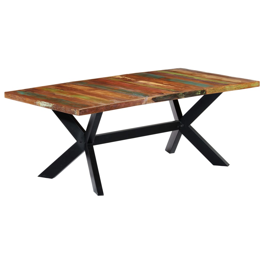 Dining Table 200x100x75 cm Solid Reclaimed Wood