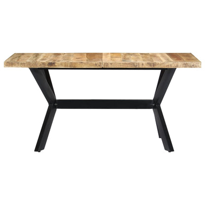 Dining Table 140x70x75 cm Solid Rough Mango Wood