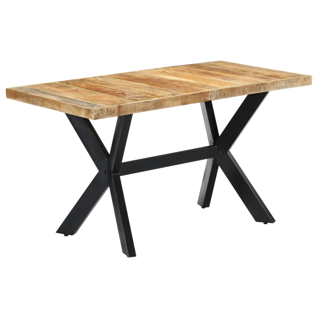 Dining Table 140x70x75 cm Solid Rough Mango Wood