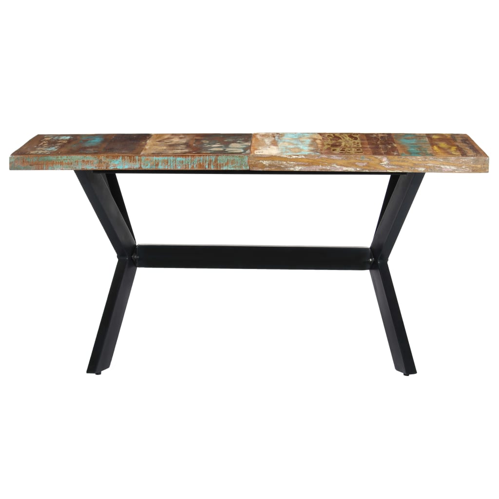 Dining Table 140x70x75 cm Solid Reclaimed Wood