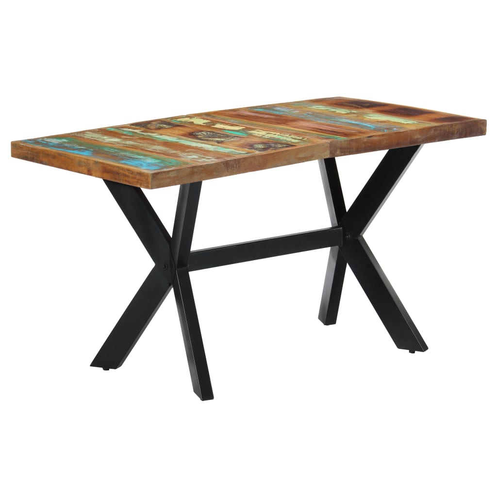 Dining Table 140x70x75 cm Solid Reclaimed Wood