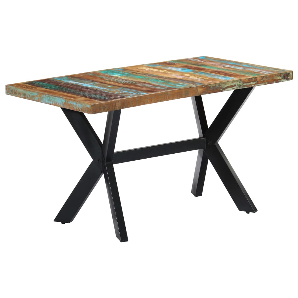 Dining Table 140x70x75 cm Solid Reclaimed Wood