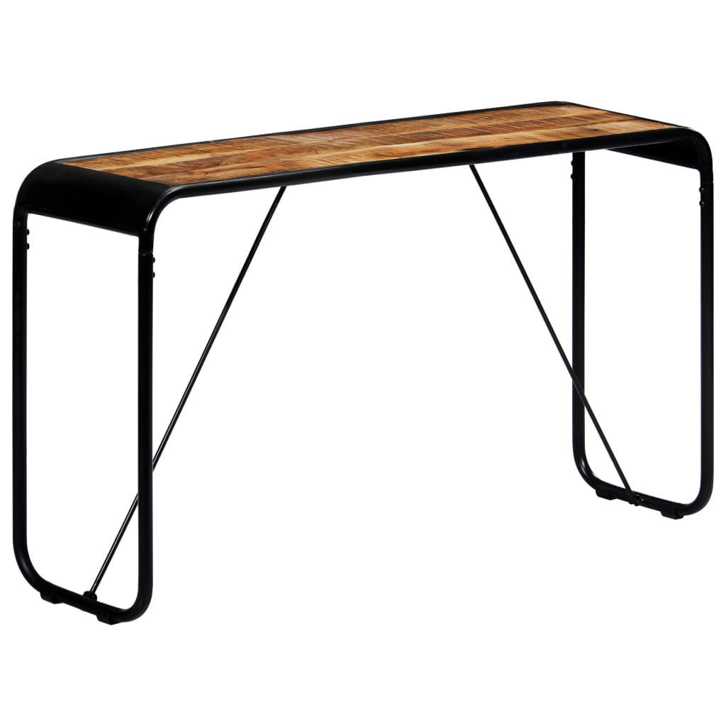 Console Table 140x35x76 cm Solid Rough Mango Wood