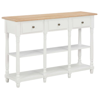 Console Table White 120x30x76 cm MDF