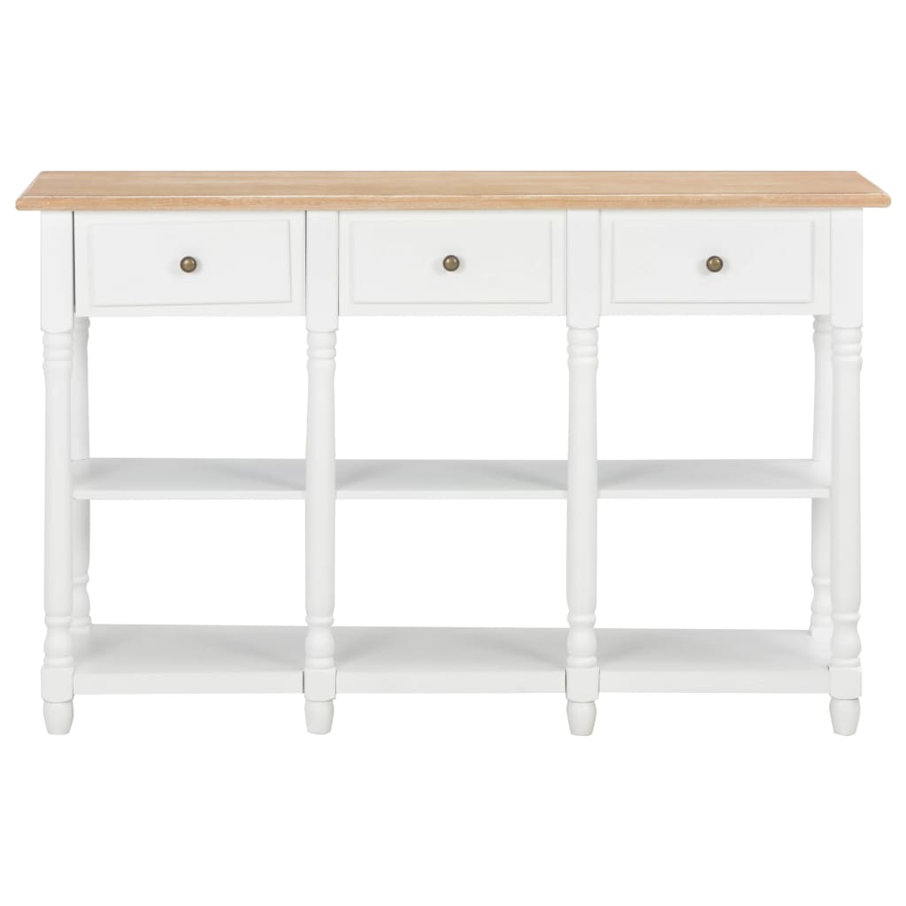 Console Table White 120x30x76 cm MDF