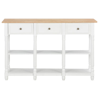 Console Table White 120x30x76 cm MDF