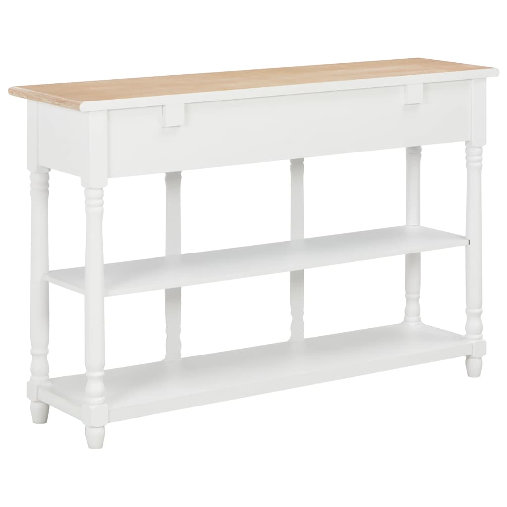 Console Table White 120x30x76 cm MDF