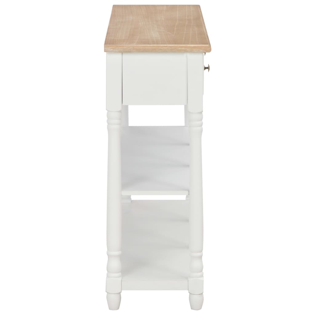 Console Table White 120x30x76 cm MDF