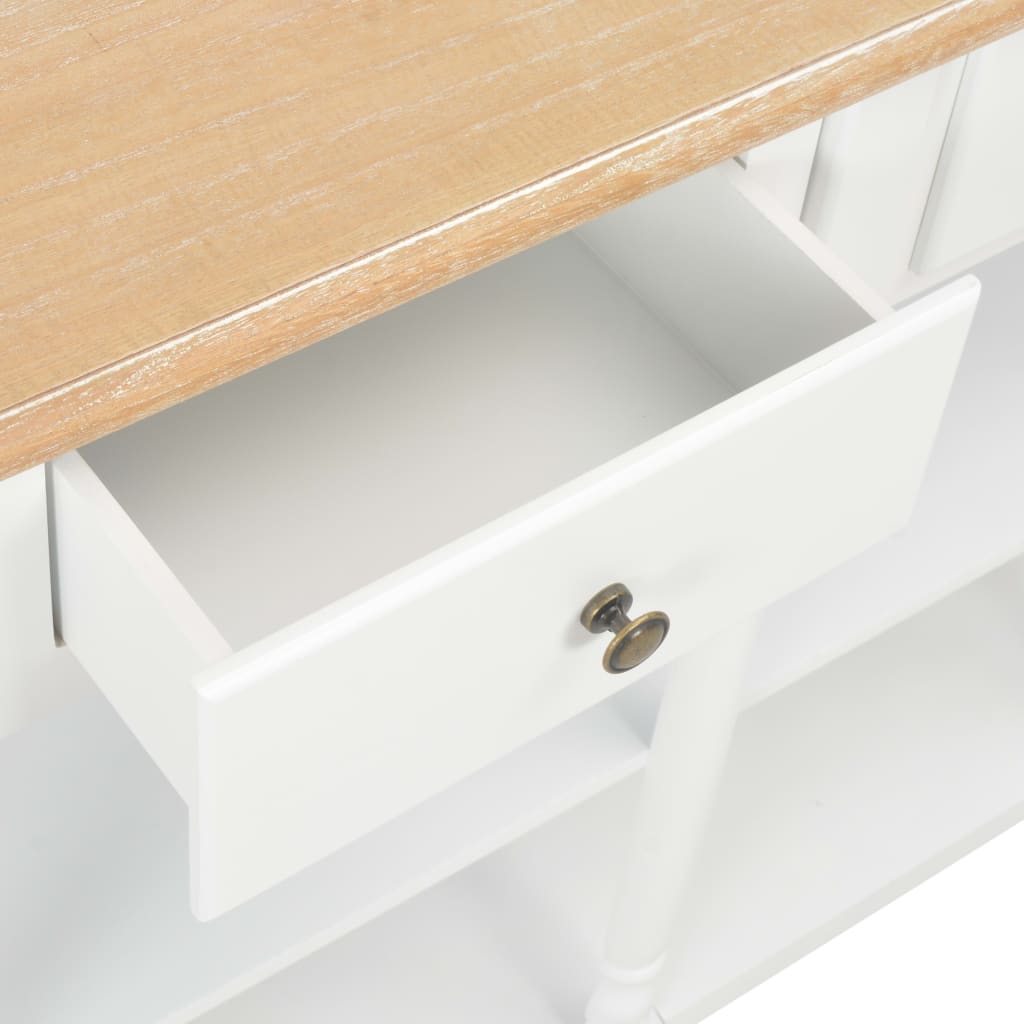 Console Table White 120x30x76 cm MDF