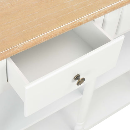 Console Table White 120x30x76 cm MDF