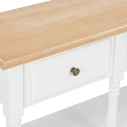 Console Table White 120x30x76 cm MDF