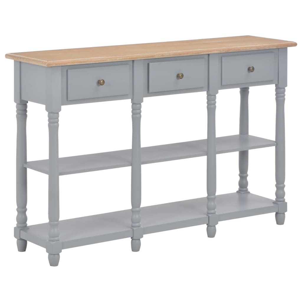 Console Table Grey 120x30x76 cm MDF