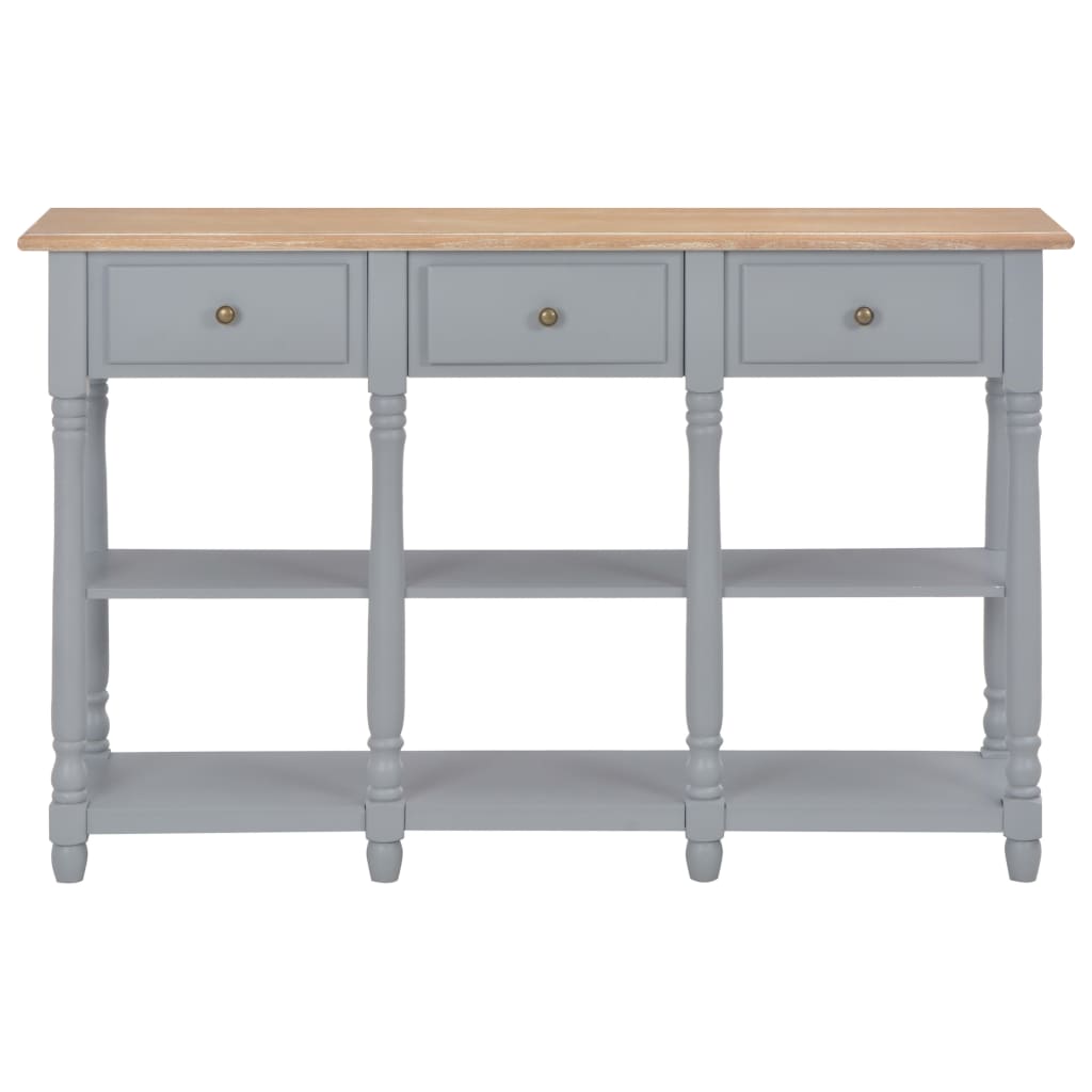 Console Table Grey 120x30x76 cm MDF