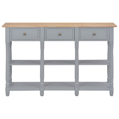 Console Table Grey 120x30x76 cm MDF