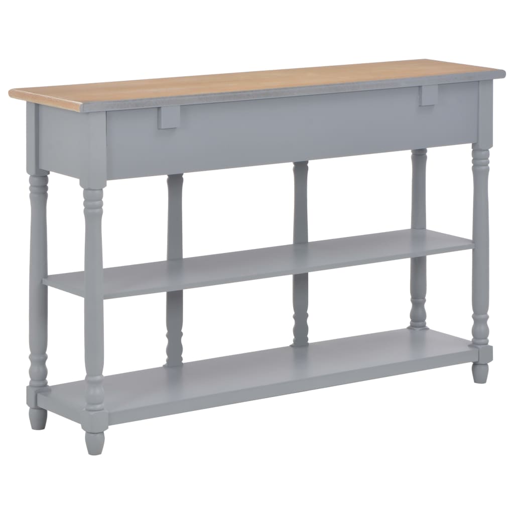 Console Table Grey 120x30x76 cm MDF