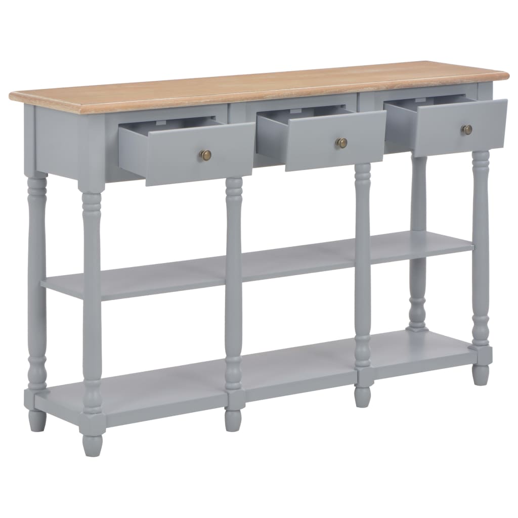 Console Table Grey 120x30x76 cm MDF