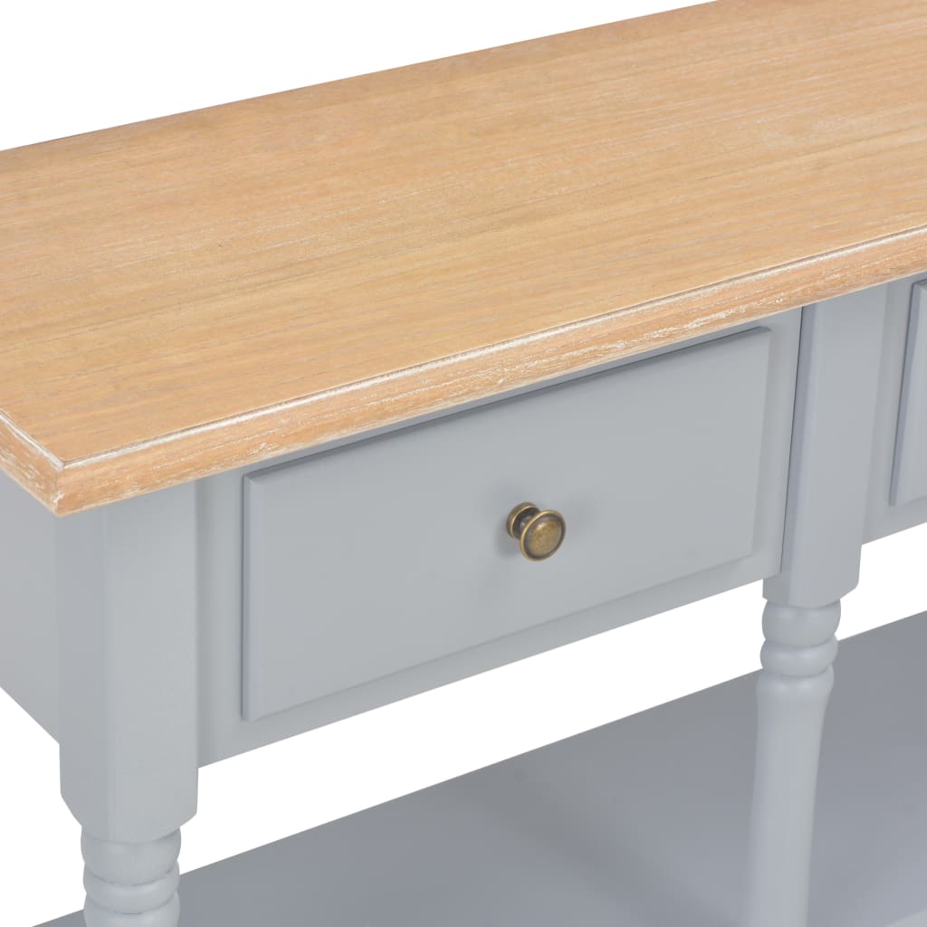 Console Table Grey 120x30x76 cm MDF