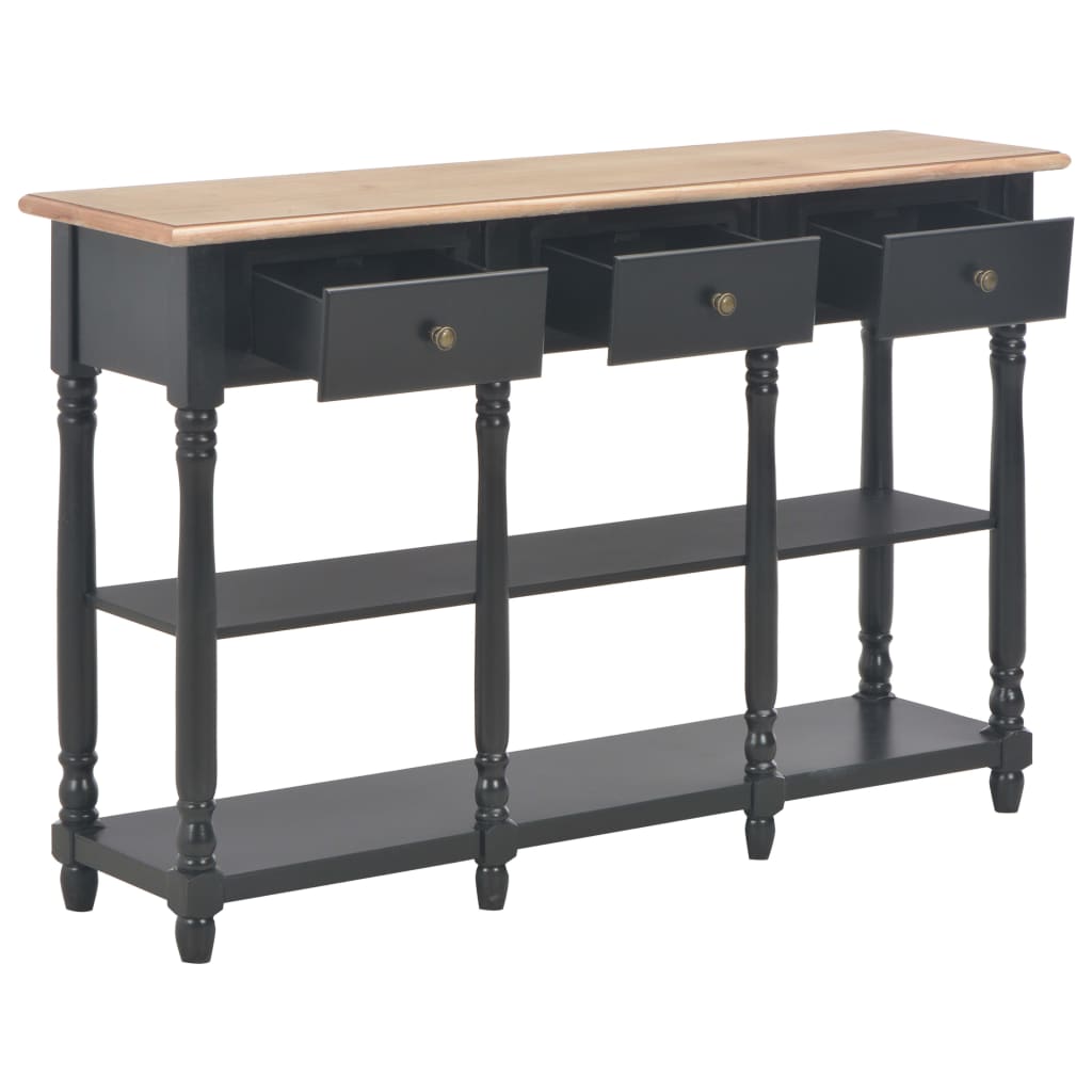 Console Table Black 120x30x76 cm MDF