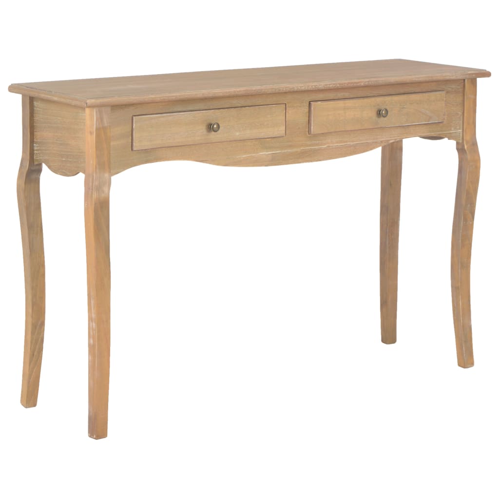Console Table with 2 Drawers 120x35x76 cm Solid Pine Wood
