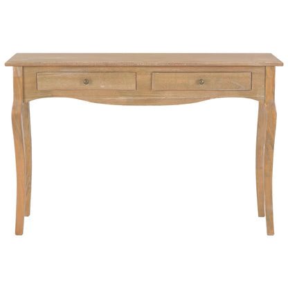Console Table with 2 Drawers 120x35x76 cm Solid Pine Wood