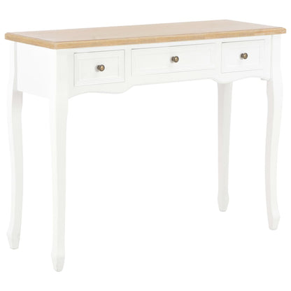 Dressing Console Table with 3 Drawers White