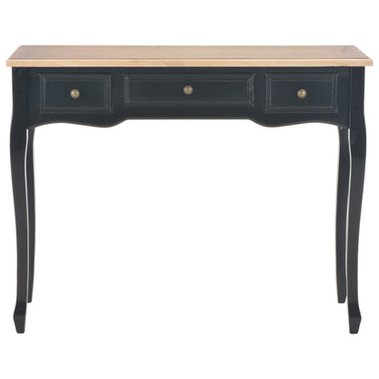 Dressing Console Table with 3 Drawers Black