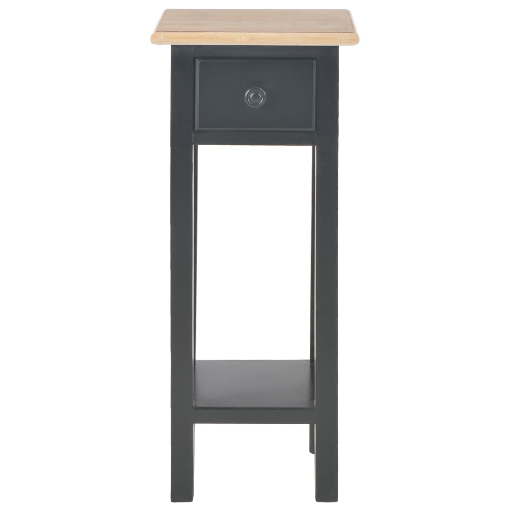 Side Table Black 27x27x65.5 cm Wood