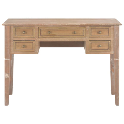 Writing Desk Brown 109.5x45x77.5 cm Wood