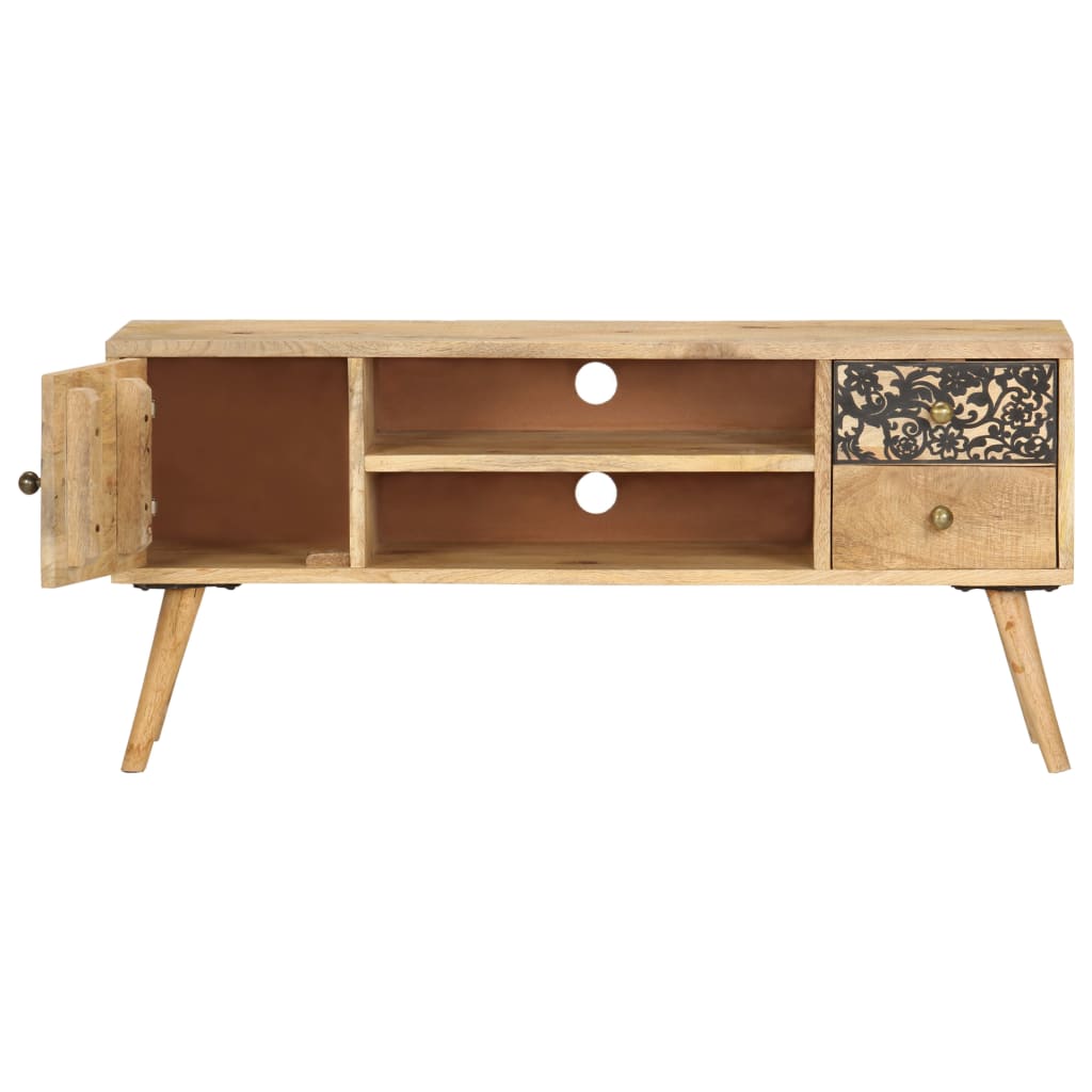 TV Cabinet 100x30x45 cm Solid Mango Wood