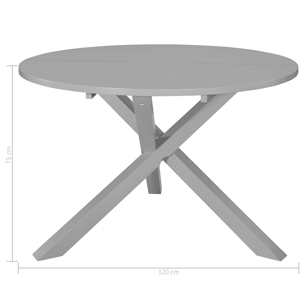 Dining Table Grey 120x75 cm MDF