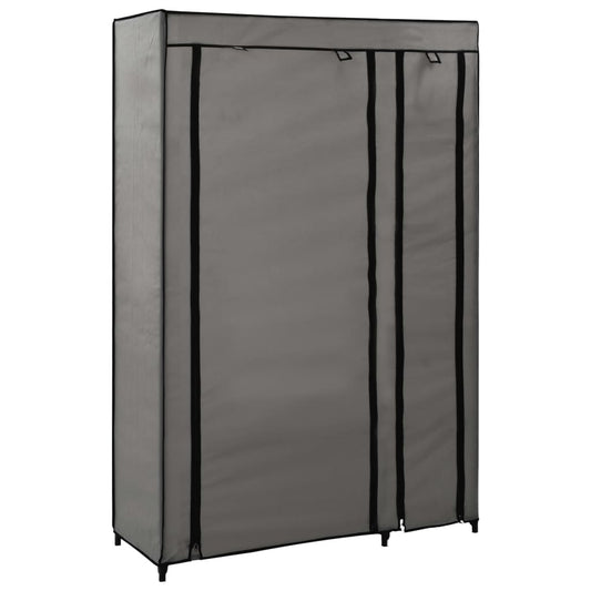 Folding Wardrobe Grey 110x45x175 cm Fabric