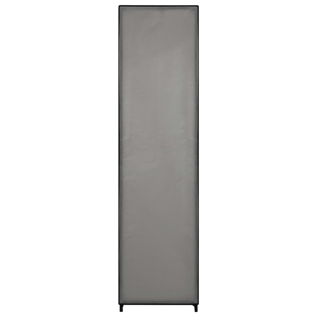 Wardrobe with 4 Compartments Grey 175x45x170 cm