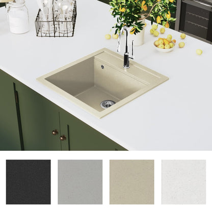 Granite Kitchen Sink Single Basin Beige