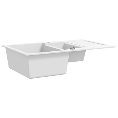 Granite Kitchen Sink Double Basins White