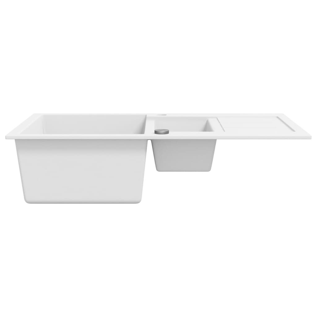 Granite Kitchen Sink Double Basins White