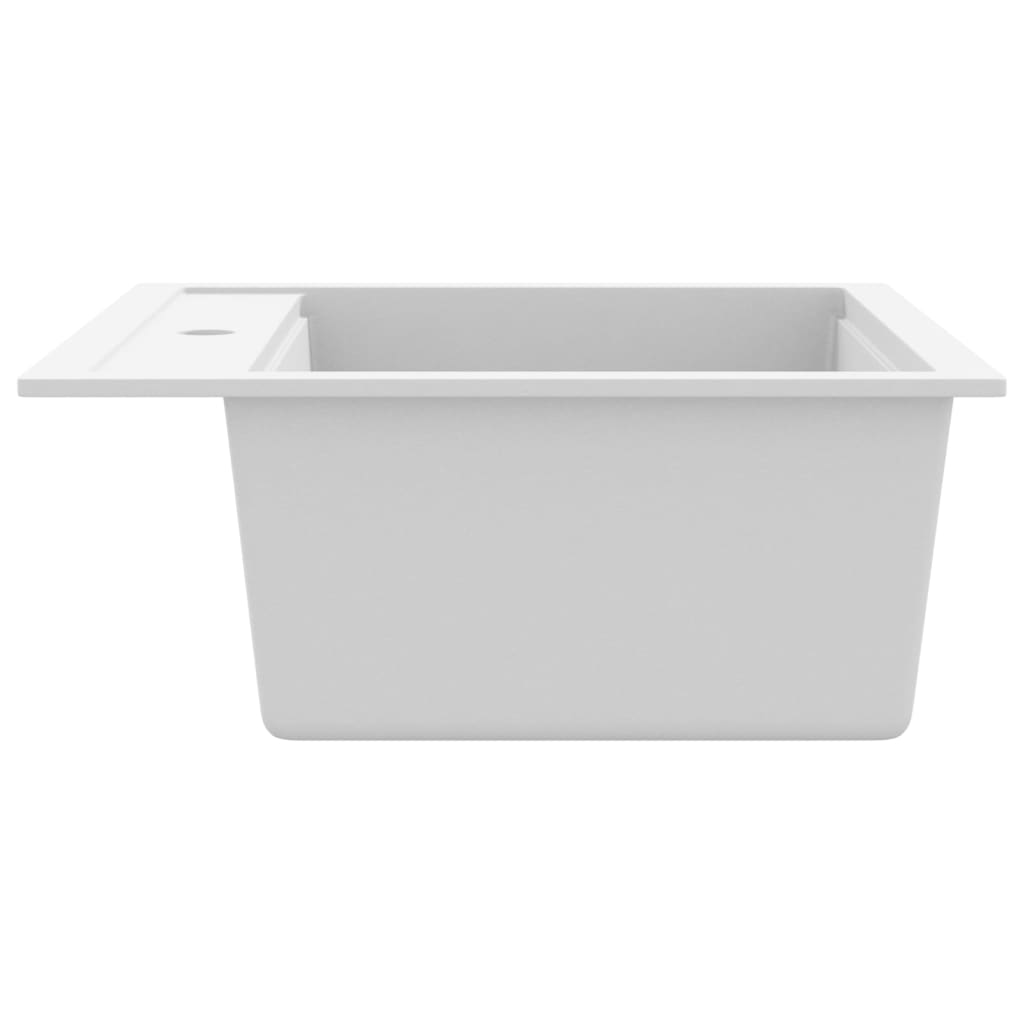 Granite Kitchen Sink Single Basin White