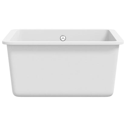 Granite Kitchen Sink Single Basin White